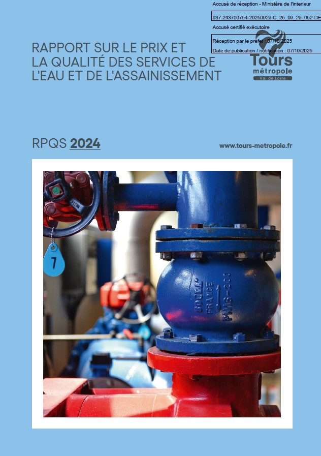 Couverture du rapport 2024 sur le prix et la qualité des services de l'eau et de l'assainissement